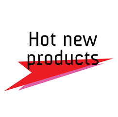 HOT NEW PRODUCTS stamp on white background