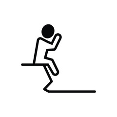 Black solid icon for failure 