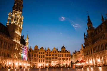 city hall in wroclaw at night