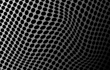 black round abstract background. dark  metallic concept wallpaper. gray dotted surface texture vector