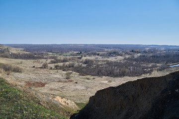 small village far below, Siberia