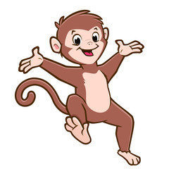 Fototapeta premium Cartoon Monkey
