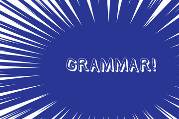 Conceptual hand writing showing Grammar. Concept meaning whole system structure language syntax and morphology Abstract geometric deep design Simulating depth and stains