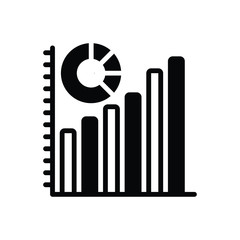 Black solid icon for statistics 