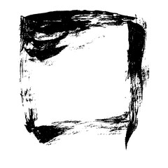 Ink vector brush stroke frame. Vector illustration. Grunge texture.