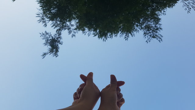 Finger Heart in the Sky
