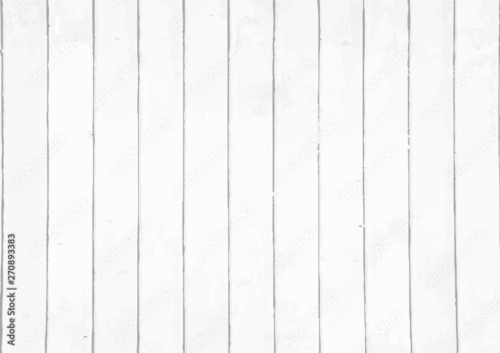 Wall mural vector white background with narrow wood boards