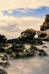 rocks and sea