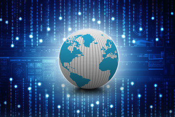 3d illustration Network community concept . Mixed media