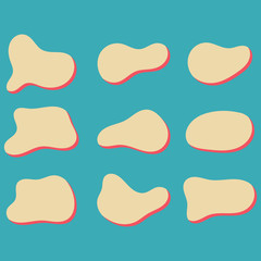 Abstract free form shapes banner vector.