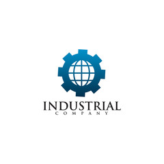 Fototapeta premium Industrial company logo design vector template icon
