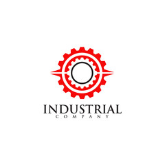 Industrial company logo design vector template icon