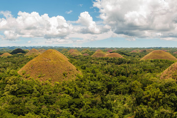 Chocolate Hills in Bohol, The Philippines. Bohol's most famous tourist attraction