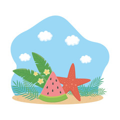 Summer icon set design vector illustration