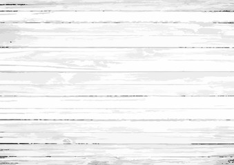Vector white background with horizontal scratched wood boards