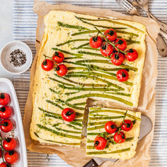 Asparagus Frittata with Tomatoes