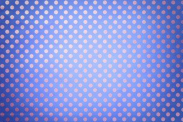 Light blue background from wrapping paper with a pattern of silver polka dot closeup.