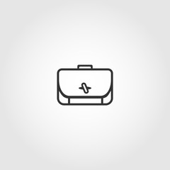 suitcase vector icon. portfolio icon