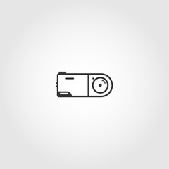 digital camera vector icon on white background