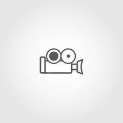 video camera vector icon on white background