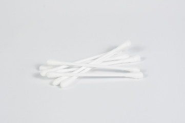 Close up new Cotton Bud group on white background