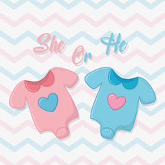 Baby shower of a girl and boy design