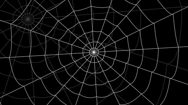 few cobwebs move against a black background