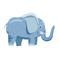 Cute elefant, animal, trend cartoon style vector