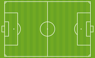 Football pitch. The european soccer field layout