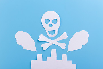 plastic pollution issue concept.