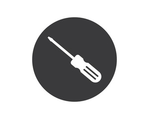 screwdriver logo icon vector design