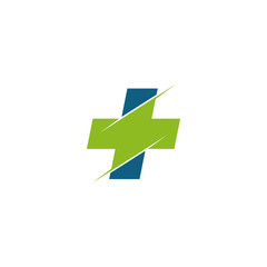 Medical and health care logo design vector template