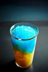 Blue hawaii drink in glass