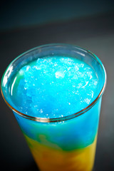 Blue hawaii drink in glass
