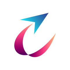 Initial/Letter C Logo Design With Arrow/Arrowhead/Spears