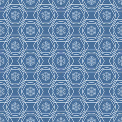 Seamless Christmas pattern with snowflakes. Beautiful vector background