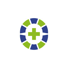 Obraz premium Medical and health care logo design vector template