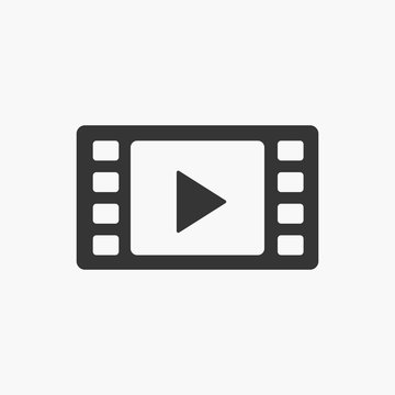Play video icon. New trendy styles line video play graphic for website, logo, video, app, UI.