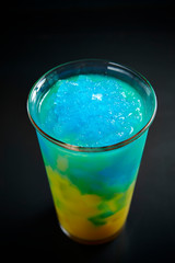 Blue hawaii drink in glass