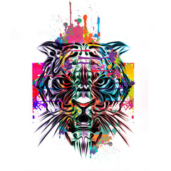 wild tiger tatoo - Illustration