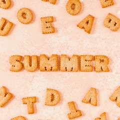 Crackers Arranged as a Word Summer