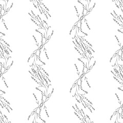 Lavander seamless pattern. Surface pattern design. Flower botanical art natural