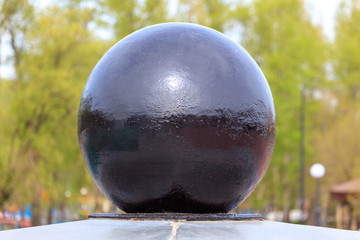 Concrete ball in the park