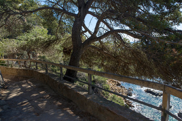 Round roads through Lloret de Mar, Costa brava