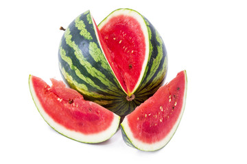 fresh watermelon on white background