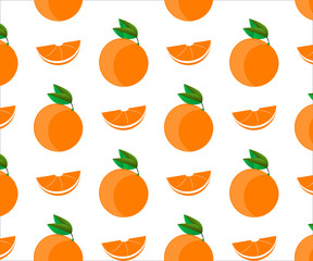 orange pattern with leaves vector graphic