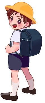 ランドセルを背負う男の子 Stock イラスト Adobe Stock