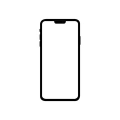 phone front isolated on white background 