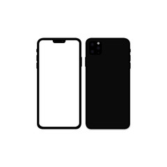 phone front isolated on white background 