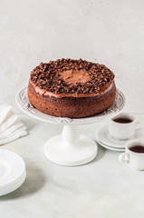 Chocolate Cake with Chocolate Shavings